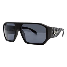 Locs Sunglasses Men's Black Geometric Square Frame Gangster Hip Hop UV 400
