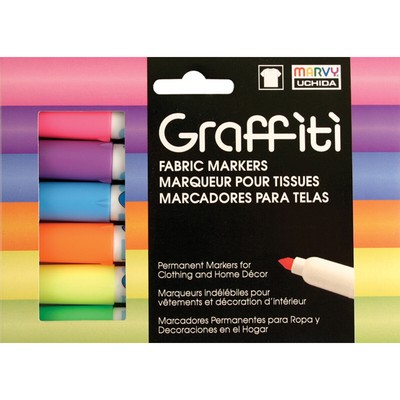 3er Pack Uchida Graffiti Stoffmarker 6/Pkg - fluoreszierend 560-6C
