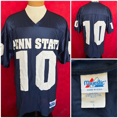 NEW NWOT PSU Penn State Nittany Lions Majestic Brand Football Jersey #10 Large