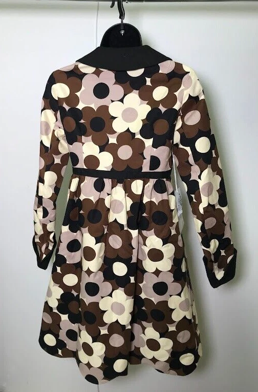 Vestido midi vintage floral manga larga abotonada Betsey Johnson nuevo con etiquetas, talla 0 Foto 2 de 4