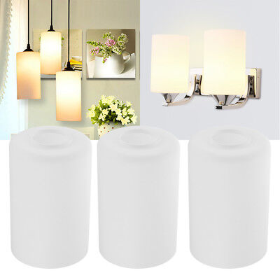 3x Cylindrical Frosted Glass Lampshade, Frosted Glass Table Lamp Shade Replacements