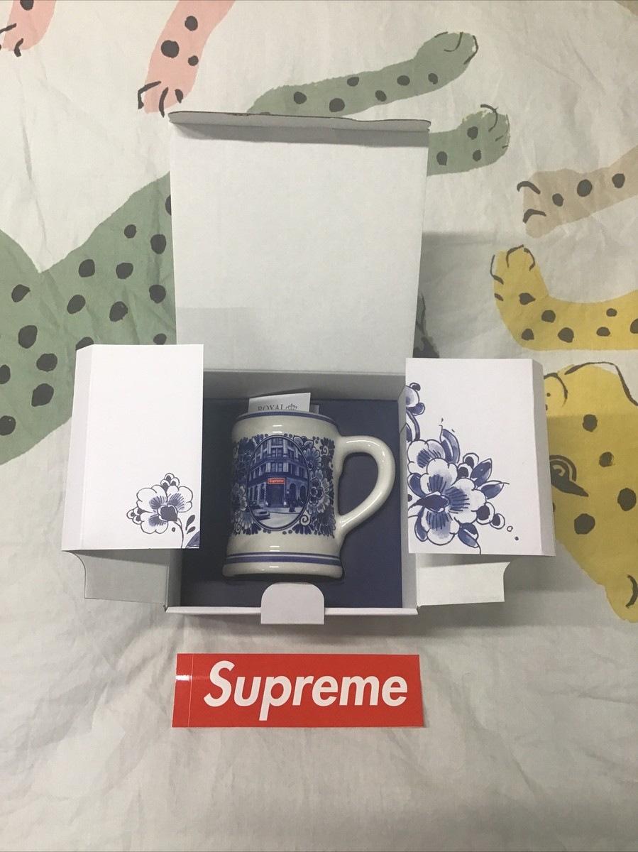Supreme Royal Delft 190 Bowery Beer Mug DEADSTOCK W/STICKERS
