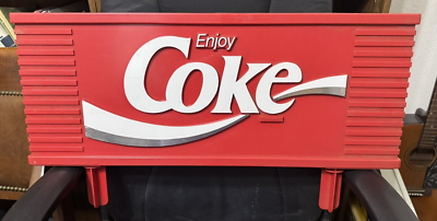 Large Vintage Enjoy Coke Embossed Plastic Sign 27.5