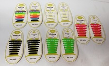 Hyfam No-Tie Easy Laces Multicolor Flat Kids 7 Hole Silicone Shoelaces NEW