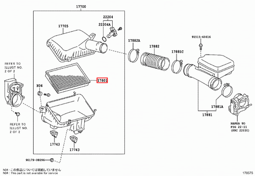 Genuine Toyota LandCruiser VDJ79 VDJ78 VDJ76 1VD 4.5 Diesel V8 Engine Air Filter - Picture 6 of 6