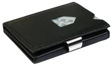 EXENTRI WALLET -BLACK - Genuine Leather with RFID, Mini Wallet Purse