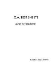 NCS PEARSON QA TEST SHEETS 202-522-004 GPAS OVERPRINTED OPSCAN OPTICAL MARK