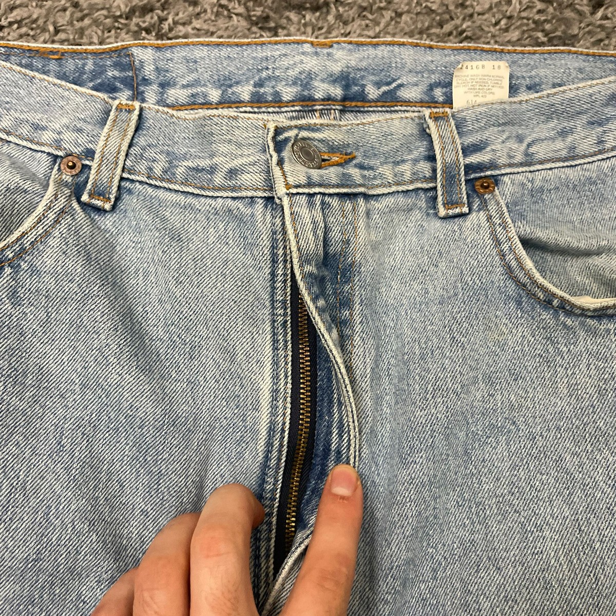 Vintage Levis 505 Regular Fit Light Wash Distressed Made In Vintage Levis 505 Regular Fit Light Wash Distressed Made In