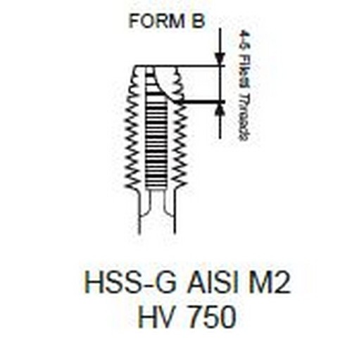 1 x macchina filettatrice HSS-G M 7 x 1 DIN 371/B ISO 2/6H filettatrice - Foto 3 di 5