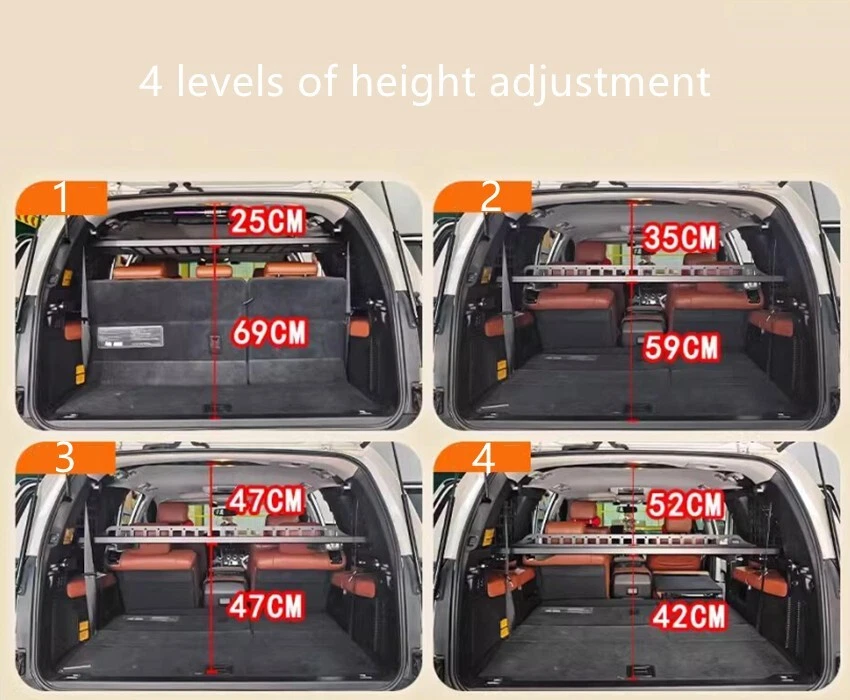 Apto para Toyota Sequoia 2008-2021 maletero trasero estante carga almacenamiento paneles Molle Foto 4 de 4
