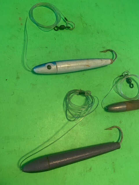 SET OF 3 CEDAR PLUGS 6 INCH TROLLING LURES FULLY RIGGED IN 3 DIFFERENT COLORS - Image 5