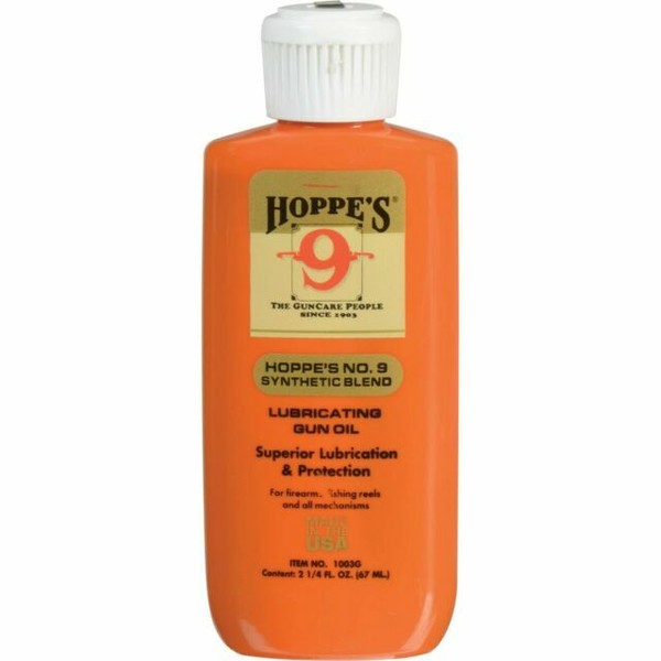 Hoppe's 9 Synthetic Blend Lubricating Gun Oil 2 Oz Bottle 1003G for