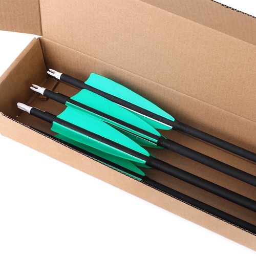 28" 30" 31" Archery Carbon Arrow SP500 Compound Recurve Bow 4" Feather Target - Picture 10 of 19