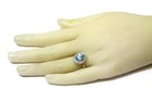 New 925 Sterling blue white topaz halo gemstone ring 3.4g ladies 7 — photo 6