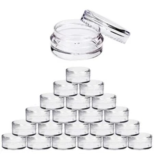 Empty Cosmetic Makeup Jar Pots Transparent Sample Bottles Eyeshadow Container US