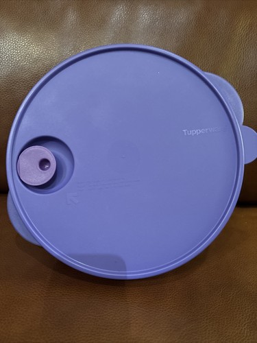 Tupperware Set 2 Crystalwave Round 3qt(#2643), Divided W/Insert #3859 Purple NEW - 第 11/18 張圖片