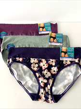 NEW 3 Pairs Vanity Fair Effortless Hipster Panties 6/M Multi-Color 18277
