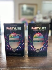2 Pack Crystal RGB LED Bulb Disco Ball Auto Rotating Stage Light Party DJ Lamp