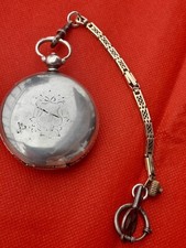 Rare 50mm Vintage Silver DENT LONDON Ottoman Mens Pocket Watch 489