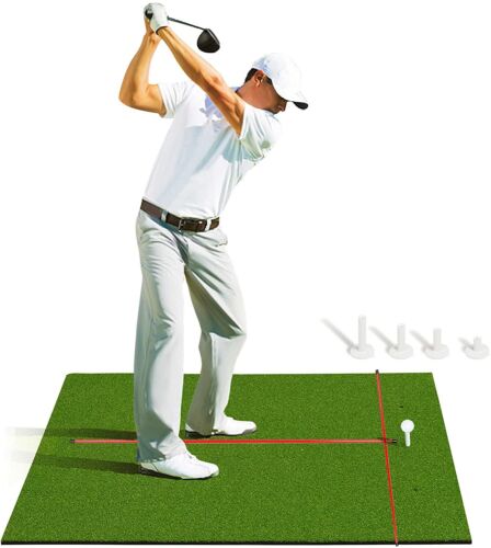 CHAMPKEY PRO Golf Hitting Mats | Come with 2 Alignment Sticks and 4 Rubber Tees - Picture 1 of 9