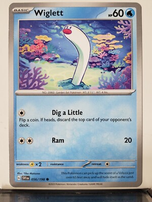 Wiglett 056/198 - NM / M - Scarlet Violet Pokemon Card - Tika
