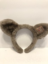 Great Wolf Lodge Fuzzy Plush Wolf Ears Pretend Play Headband Tan  White Cosplay
