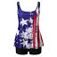 thumbnail 11  - Plus Size 4th Of July Printed Tankini Swimsuits For Women Two Piece Bathing