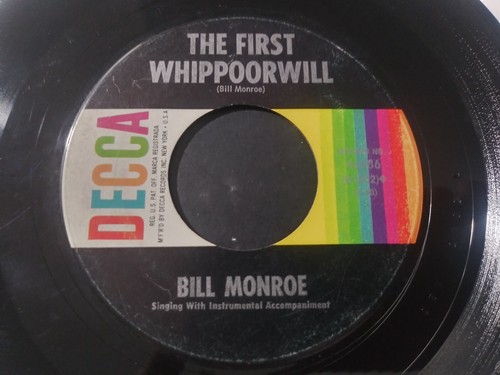 Bill Monroe – Christmas Time's A-Coming VG-- 1960's Reissue 45RPM DECCA Record - Picture 3 of 3