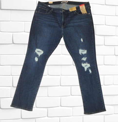 Levi's 24W Women's Plus Size Blue 311 Shaping Distressed Skinny Jeans - NWT