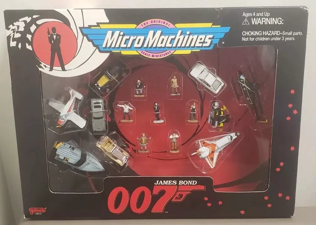 New Micro Machines JAMES BOND 007 Set Goldfinger Moonraker Spy Who Loved Me NIB