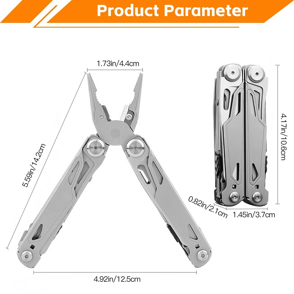 Multi Tool Pliers 16-in-1 Knife Saw Screwdriver Scissors For DIY,Home, Outdoors
