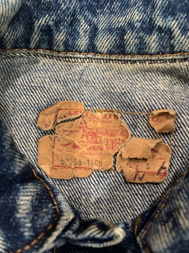 Vintage 80s Levi's Kids Denim Jacket SMALL Blue Button Up Trucker USA Outdoor - Picture 13 of 16