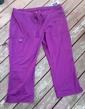 Cherokee Workwear Women's Scrub Pants 3X New Petite WW120 Pink Mid Rise 28" Insm