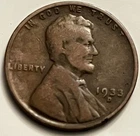 1933-D Lincoln Wheat Cent JC2011 - Key Date, Denver Mint
