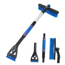 32'' Snow Brush and Ice Scraper for Car Windshield, Aluminum Extendable Snow 