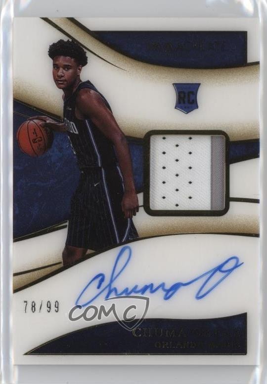 2019-20 Panini Immaculate 78/99 Chuma Okeke #131 RPA Rookie Patch Auto RC 3hd