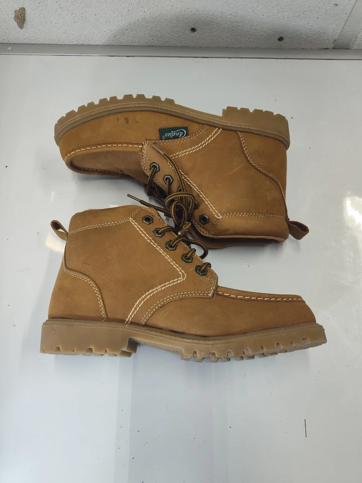 Botas de trabajo Candies de cuero tostado zapatos para mujer talla 8,5  Foto 3 de 4