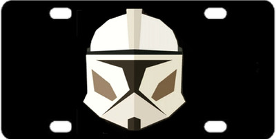 Aluminum white Plate TAG 6''x 12''  Made in USA FOR Star Wars