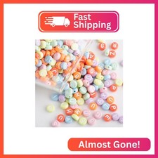 1000pcs 4x7mm Acrylic Alphabet Letter Beads A-Z Round Acrylic Letter Beads for J