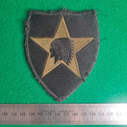 WW2 US United States Army 2nd Infantry Division Patch Badge "Indianhead"