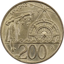 San Marino - 200 Lire - 1992 R - Unc - Discovery of America