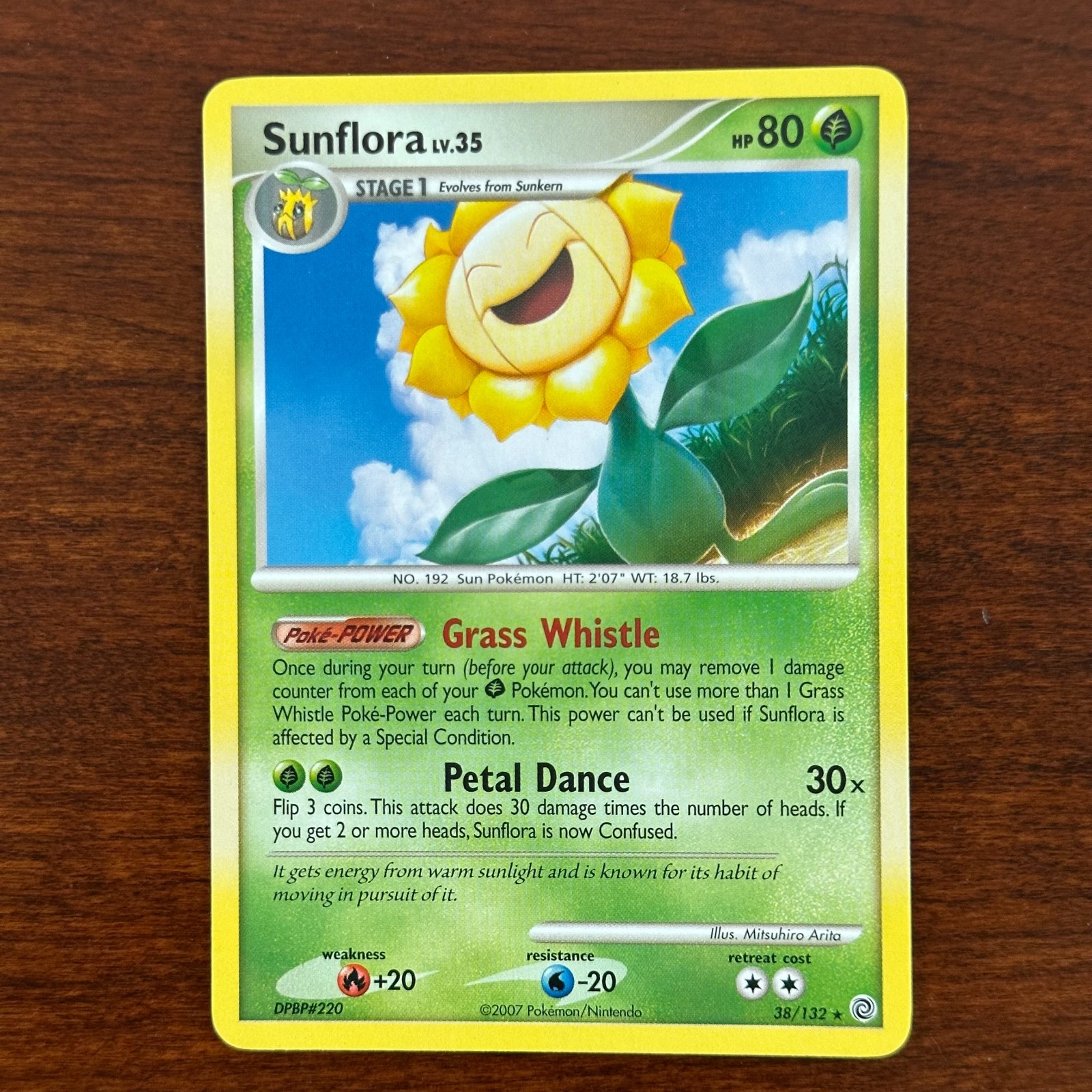 Sunflora 38/132 Non Holo Rare Secret Wonders Pokemon Card