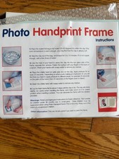 Baby Handprint Photo Frame Kit Clay Keepsake Newborn Infant Memory Gift White