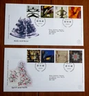 Great Britain: QEII - Millennium Series Nos. 10 & 11 - 2000 FDC's + Inserts