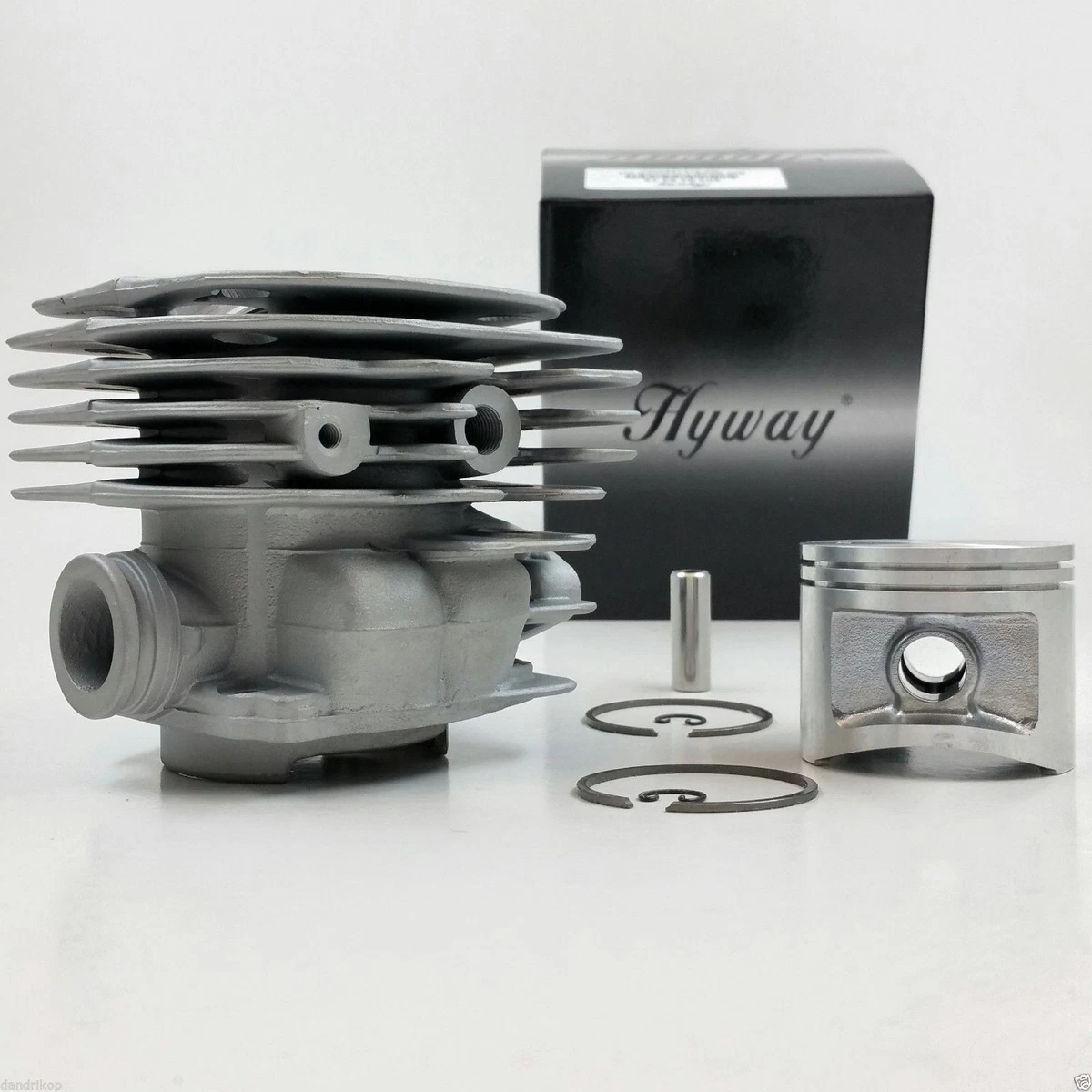 Kit Cilindro Pistone 50mm Nikasil Per Motosega Husqvarna 362 365 371 372 XP - Con Cuscinetto, Guarnizioni E Candela