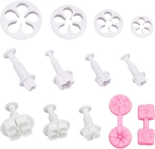 13Pcs Flower Clay Cutters Set Silicone Clay Modeling Tool Plastic Polymer Pet...