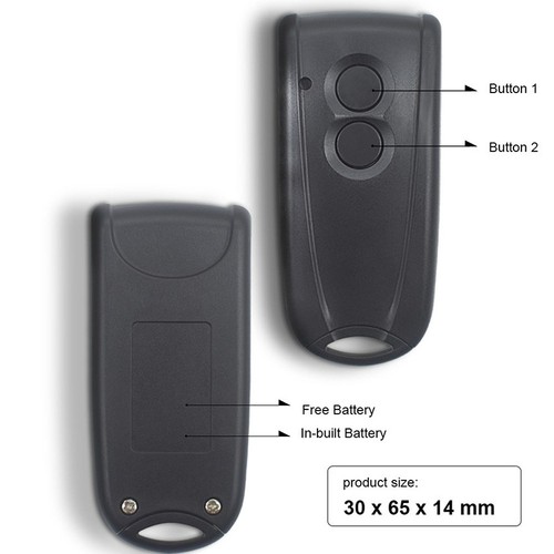 For Ecostar RSE2 RSC2 Roll Shutter Door Garage Door 433MHZ Remote Controller 2pc - Picture 2 of 5