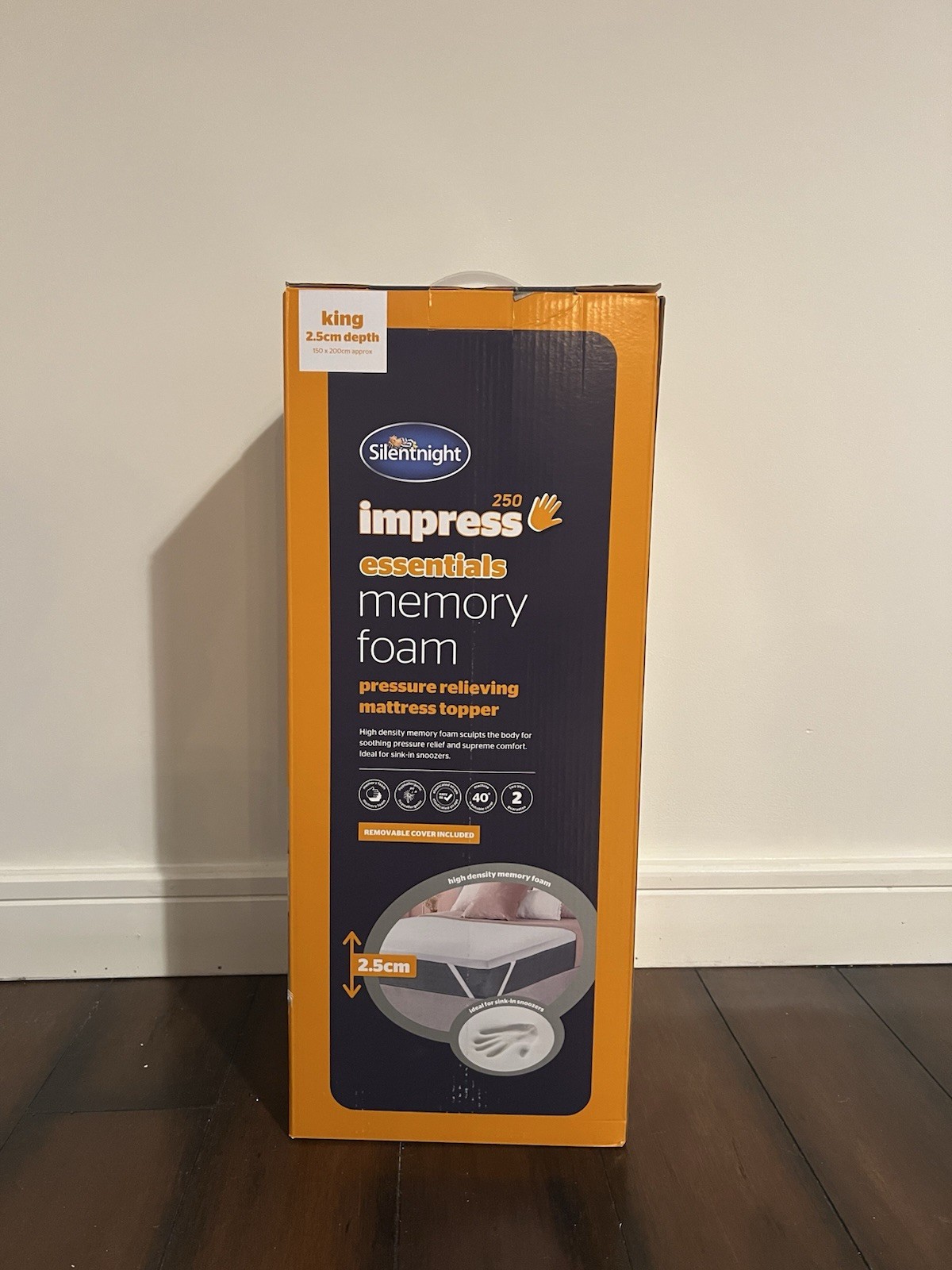 Silentnight Impress Memory Foam 2.5cm Mattress Topper (King)