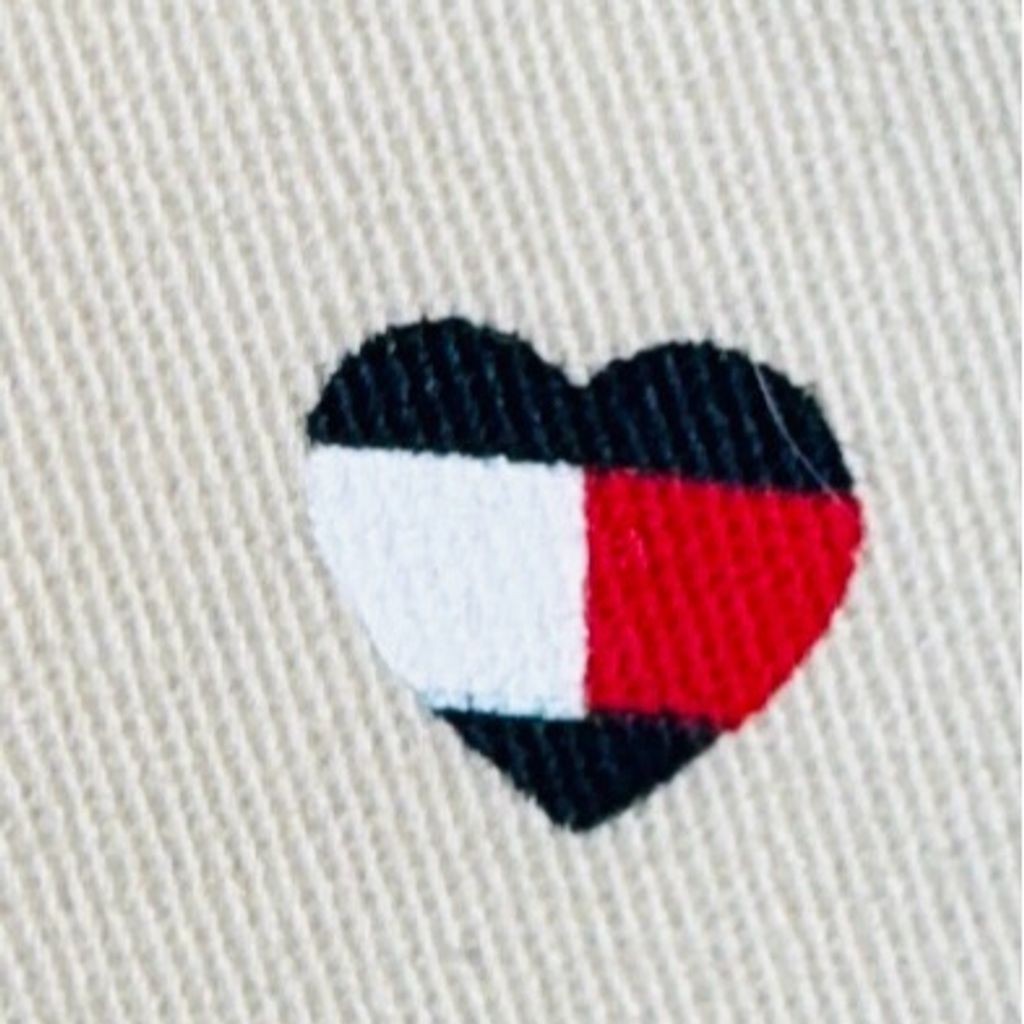 Tommy Hilfiger Heart Embroider Chino Shorts 16 flat front khaki preppy Vtg women thumbnail 7