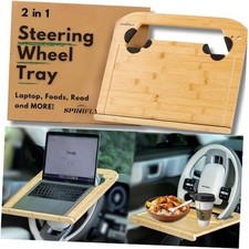2 in 1 Steering Wheel Tray   Car Tray  Food Table   Car Essentials Double